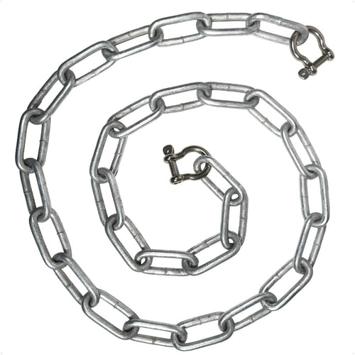 Anchor Chain 5/16" x 15' with Shackles - Galvanized Steel - FO4569-GN15 - Five Oceans