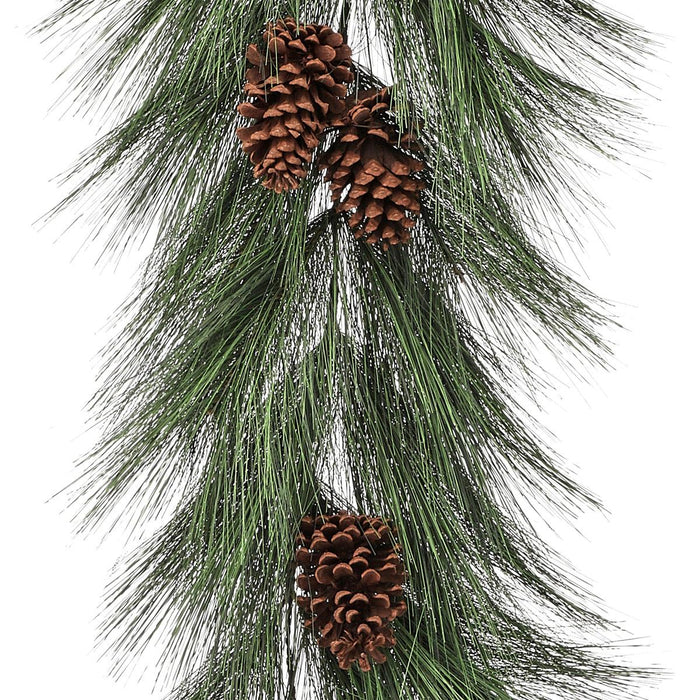 60" Horsetail Pine Garland w/ Cone