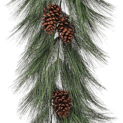 60" Horsetail Pine Garland w/ Cone
