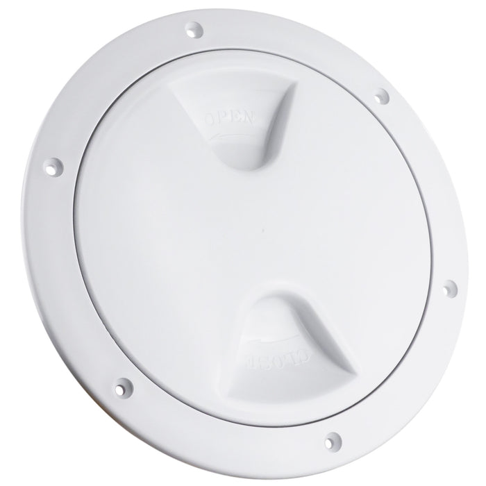 8" Deck Plate, Round, White