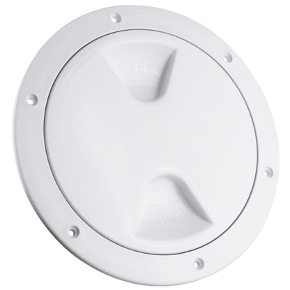 8" Deck Plate, Round, White
