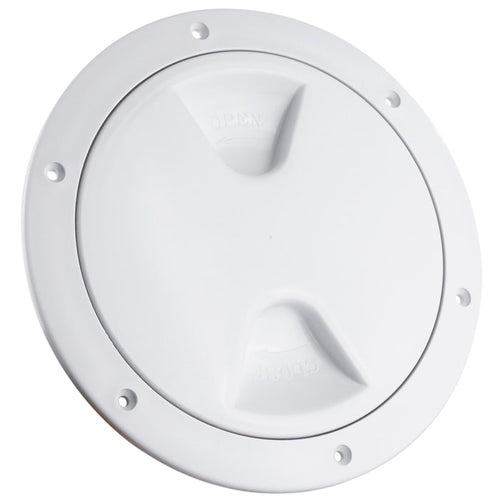 8" Deck Plate, Round, White