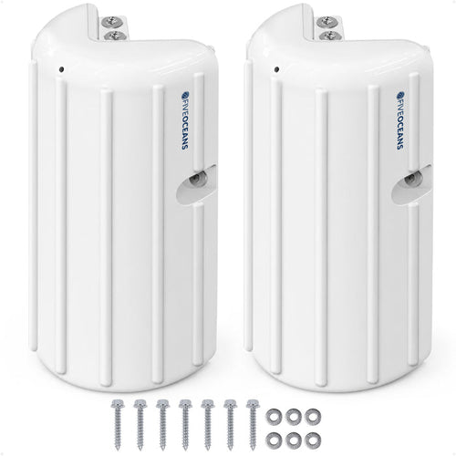 8" X 15.2" Inflatable Corner Dock Bumpers, Marine-Grade PVC White, 2-Pack