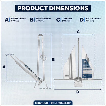 9 lb Slip-Ring Fluke Anchor Kit with Hand-Spliced Rope & Chain