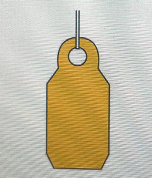 Plastic String Tags Gold