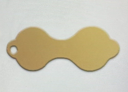 Ring Tags, Plastic, Button Style, Gold 1000