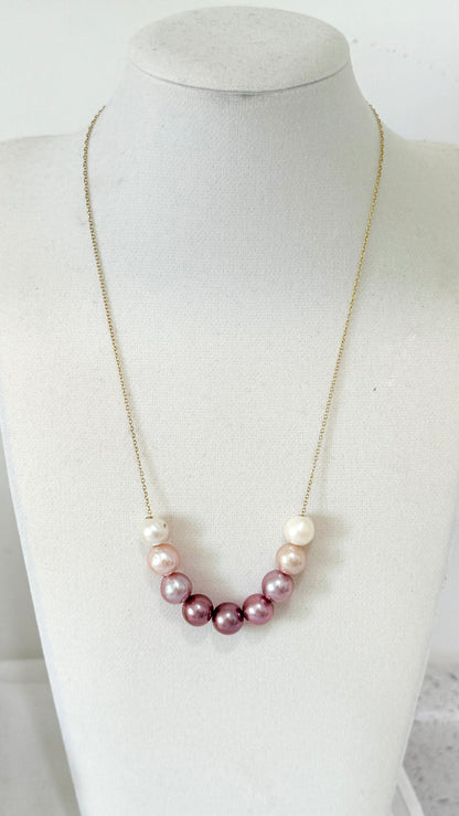 Ombre 9 pearl necklace - Edison