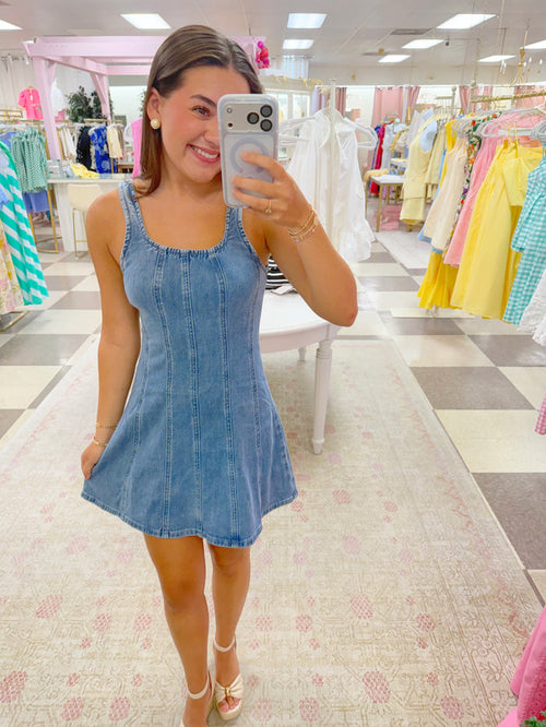 Denim and Concerts Mini Dress
