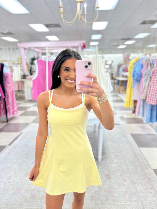Iced Lemonade Double Layered Athletic Dress