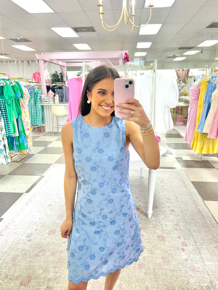 Belle Jardin Blue Mini Dress