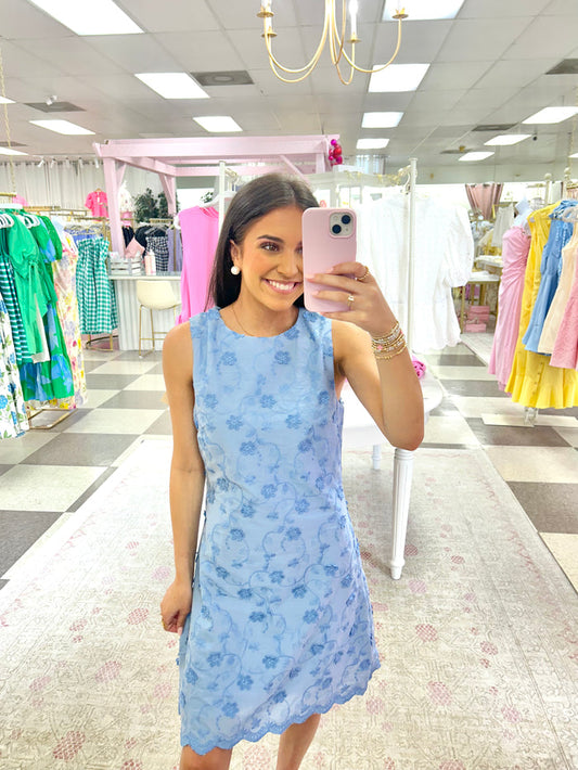 Belle Jardin Blue Mini Dress