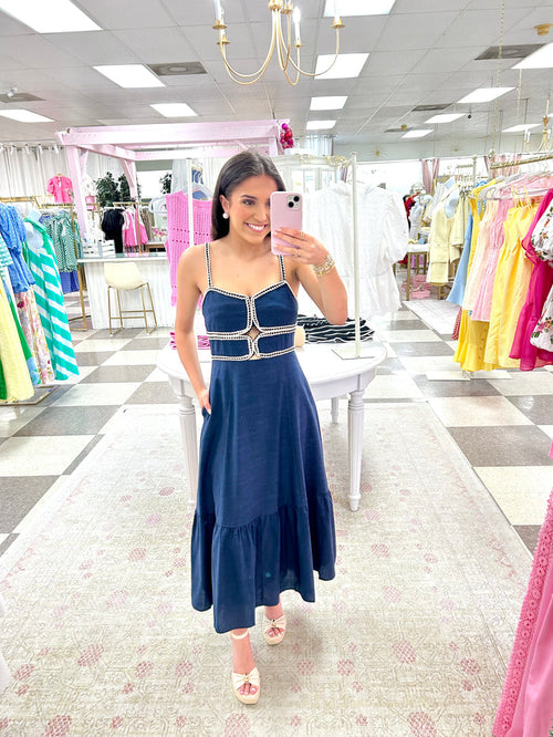 Nautilus Navy Maxi Dress