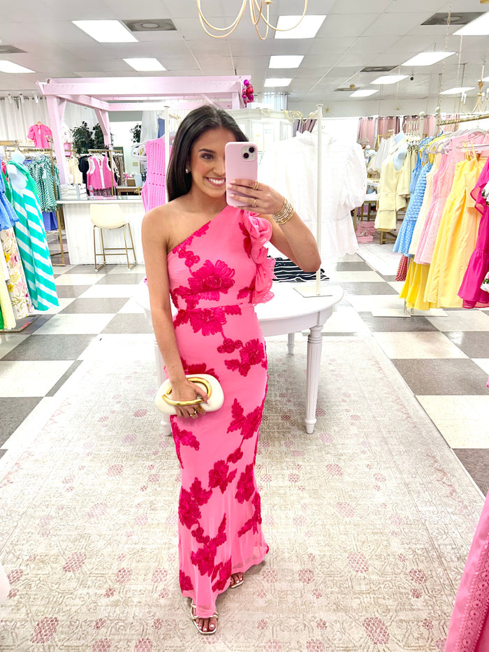 Floral Crush One Shoulder Maxi Dress