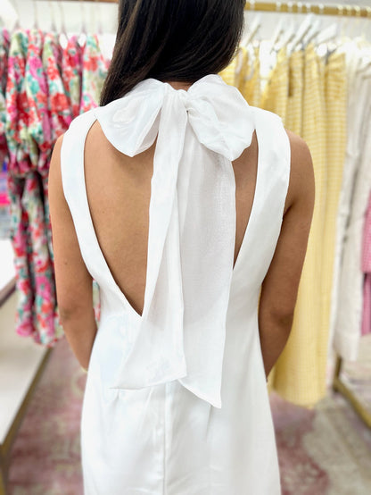 A Classic with Organza Tie in Back Mini dress