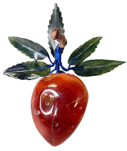 Alabaster Plum with Jade Leaves.