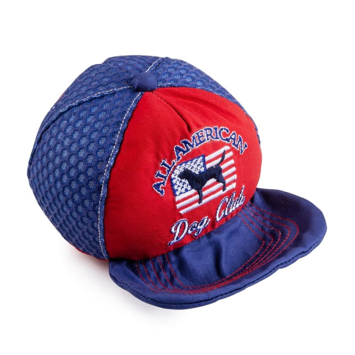 Haute Diggity Dog Dog Toys All American Dog Club Trucker Hat Plush Squeaky Dog Toy