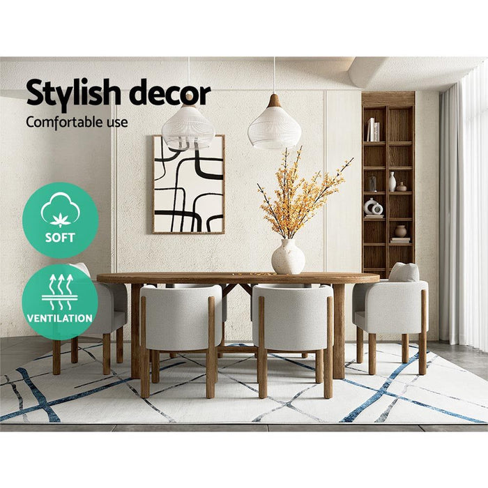 Artiss Floor Rug 200x290 Washable Mat Carpet Short Pile Jaca -Home Living Store - -
