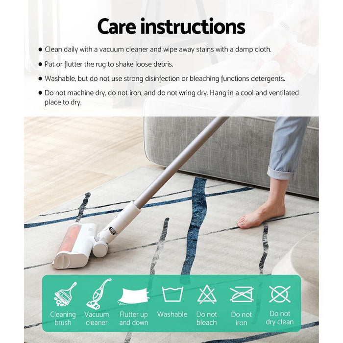 Artiss Floor Rug 200x290 Washable Mat Carpet Short Pile Jaca -Home Living Store - -