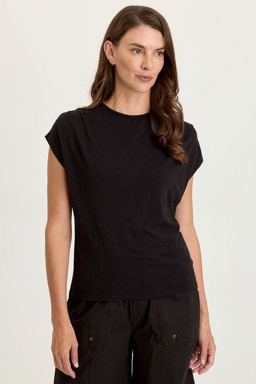 Wearables Arwen Soft Jersey Mock Neck Tee