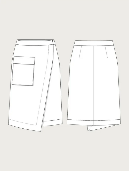 ASYMMETRIC MIDI SKIRT PATTERN  -- The Assembly Line Patterns