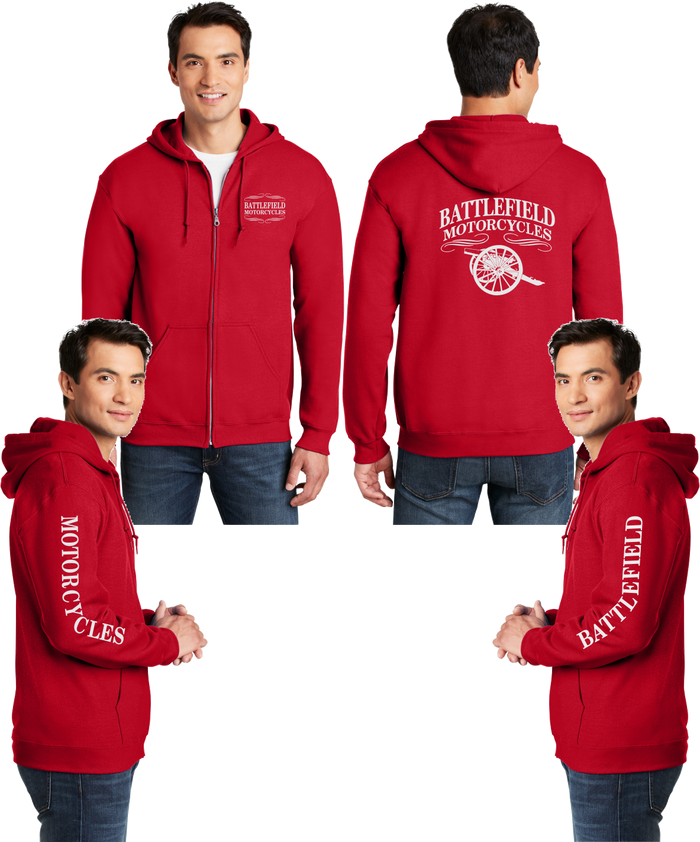 Battlefield Cannon - Reflective Zippered Hoodie