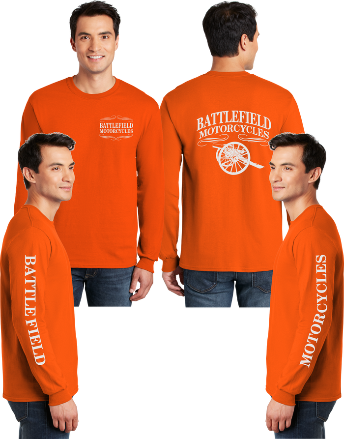 Battlefield Cannon (Small Front) - Reflective Long Sleeve - Dry Blend