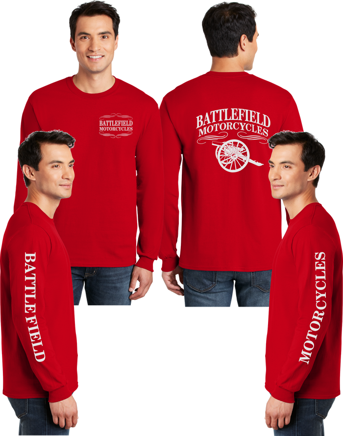 Battlefield Cannon (Small Front) - Reflective Long Sleeve - Dry Blend