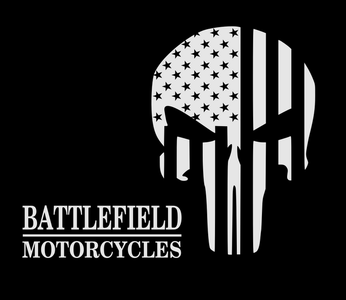 Battlefield Flag Punisher (Big Front) - Reflective  Long Sleeve - Dry Blend
