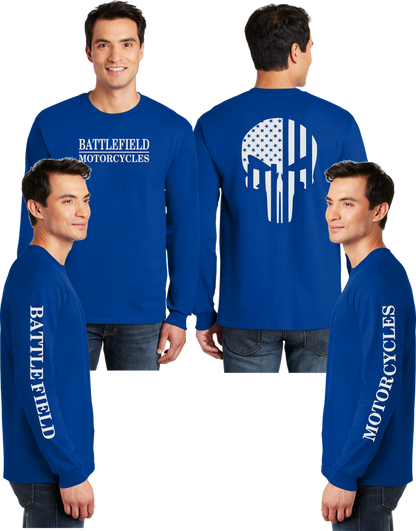Battlefield Flag Punisher (Big Front) - Reflective  Long Sleeve - Dry Blend