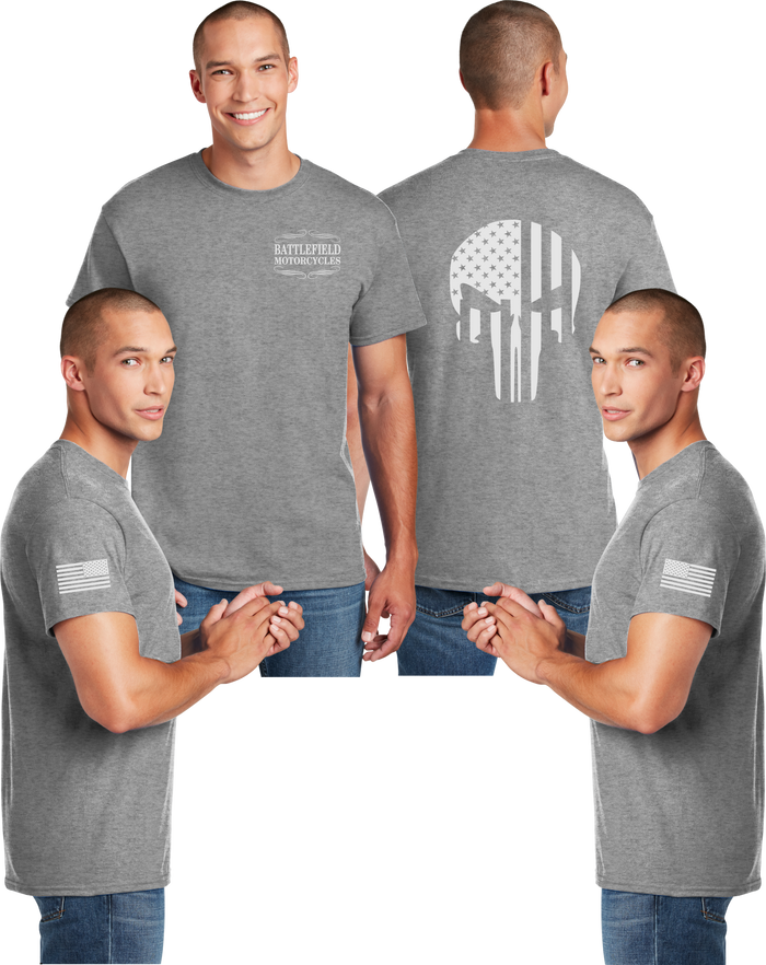 Battlefield Flag Punisher (Small Front) - Reflective Tee - Dry Blend