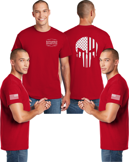 Battlefield Flag Punisher (Small Front) - Reflective Tee - Dry Blend