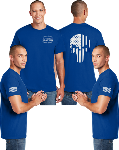 Battlefield Flag Punisher (Small Front) - Reflective Tee - Dry Blend