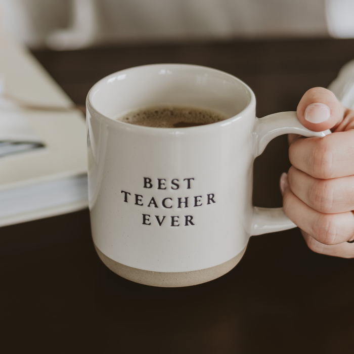 Best Teacher Ever Stoneware Coffee Mug - Teacher Gifts