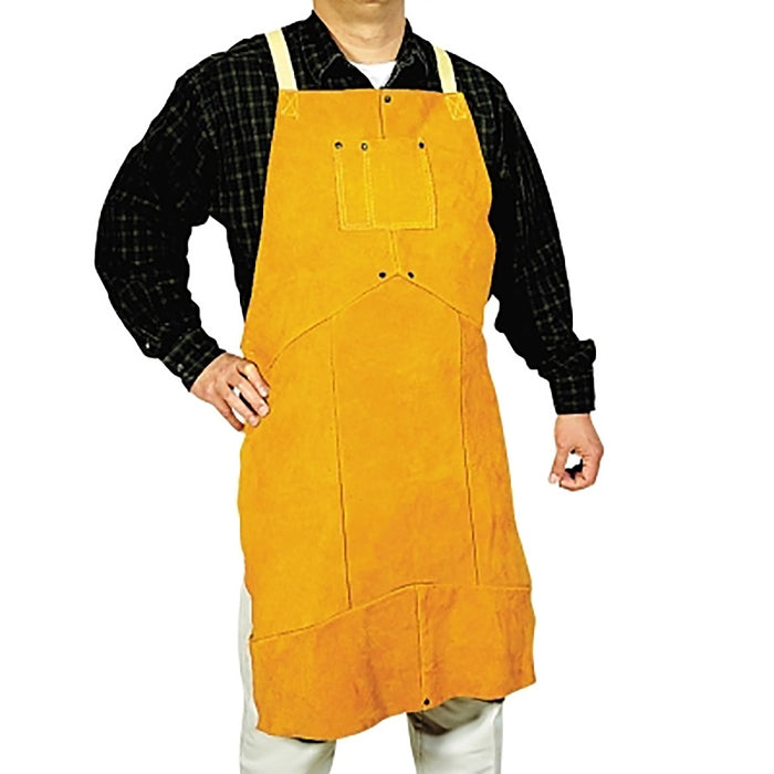 Best Welds Select Split Cowhide Leather Bib Apron, 24 in W x 36 in L