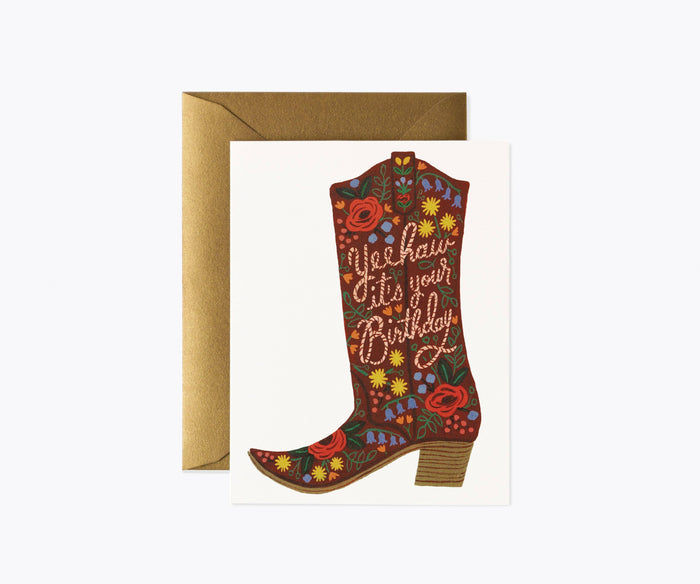 Birthday Boot Card.