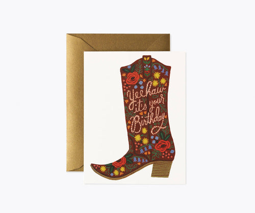 Birthday Boot Card.