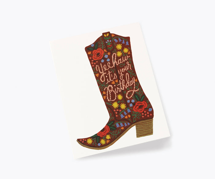 Birthday Boot Card.