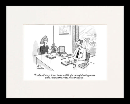 Bitten by the Accounting Bug Cartoon Print