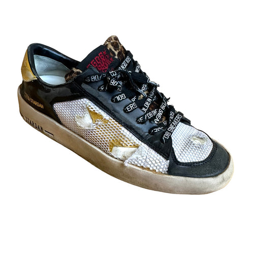 Black & Yellow Mesh Sneakers - 8