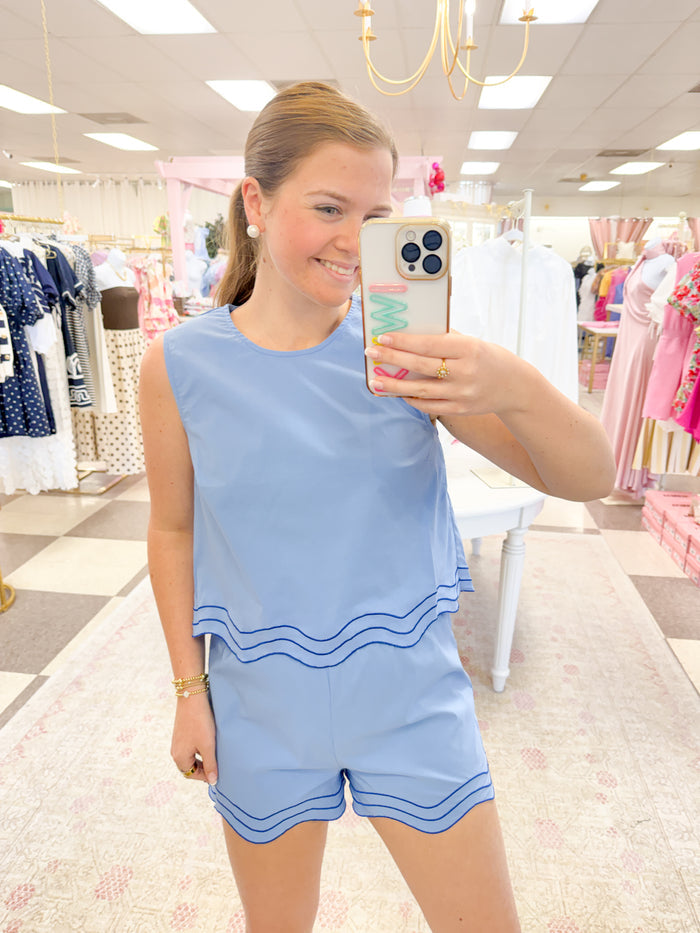 Blue Breeze Top/Short Set