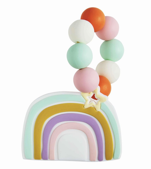 Blue Rainbow Silicone Teether