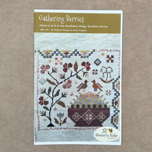 Blueberry Ridge Design - Gathering Berries - Cross Stitch Chart and/or Roxy Floss Co Threads