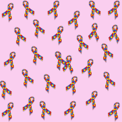 Boo-Boo Fabric,  Autism Fabric, Autism Awareness Fabric on Pink, Cotton, boo-1714 - Beautiful Quilt