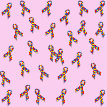 Boo-Boo Fabric,  Autism Fabric, Autism Awareness Fabric on Pink, Cotton, boo-1714 - Beautiful Quilt