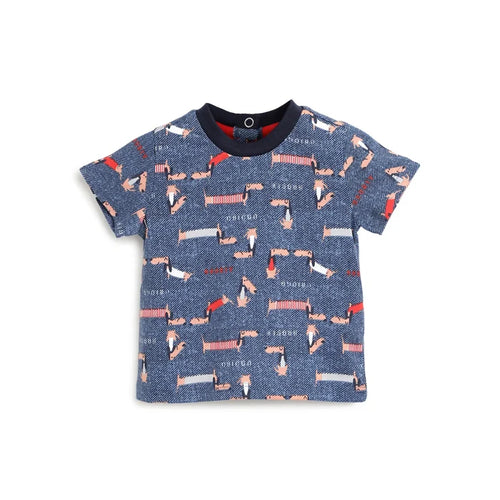 Boys Blue Printed T-shirt