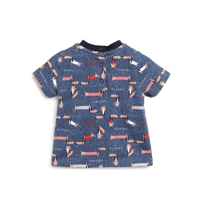 Boys Blue Printed T-shirt