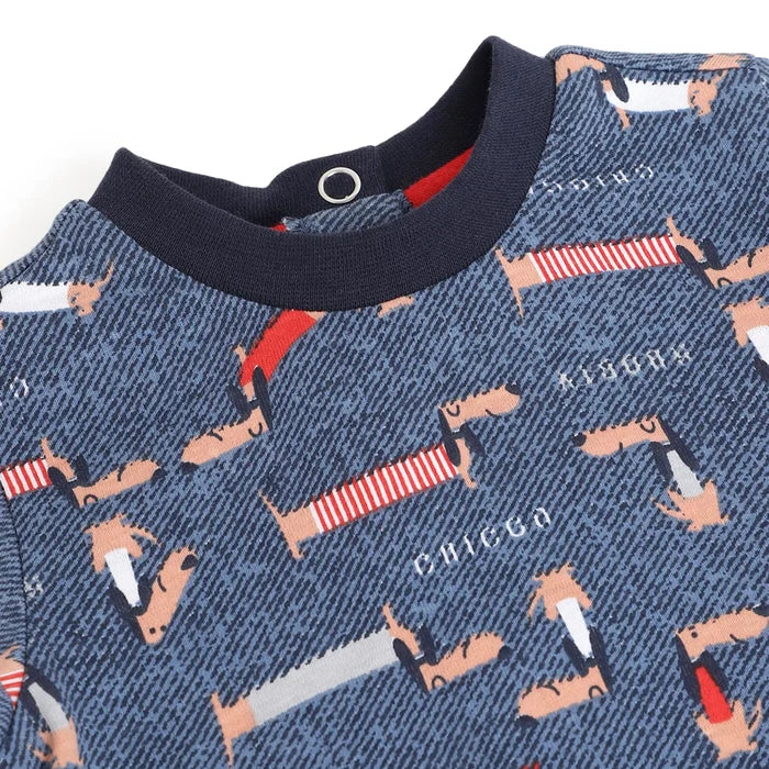 Boys Blue Printed T-shirt