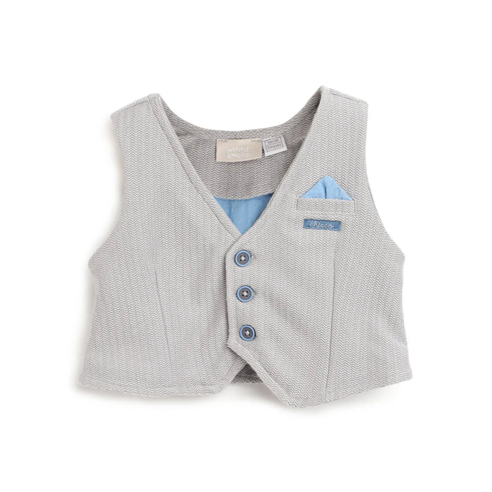 Boys Grey Knitted Waistcoat