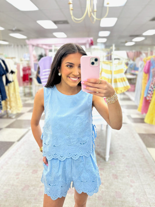 Breezy Eyelet Top/Short SET