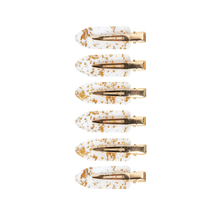 Brushworks Gold Flake No Crease Clips (Pack of 6)